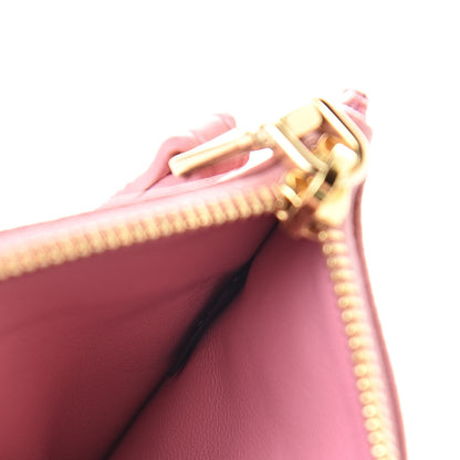 Miu Miu Madras Colour Zip Card Case Rosa Mughetto 8 of 9