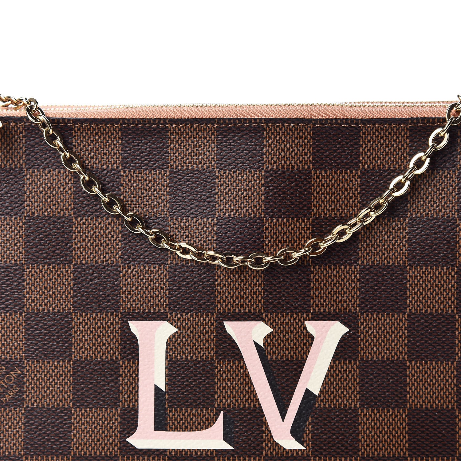Louis Vuitton Damier Ebene Double Zip Pochette 6 of 9