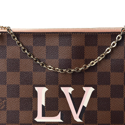 Louis Vuitton Damier Ebene Double Zip Pochette 6 of 9
