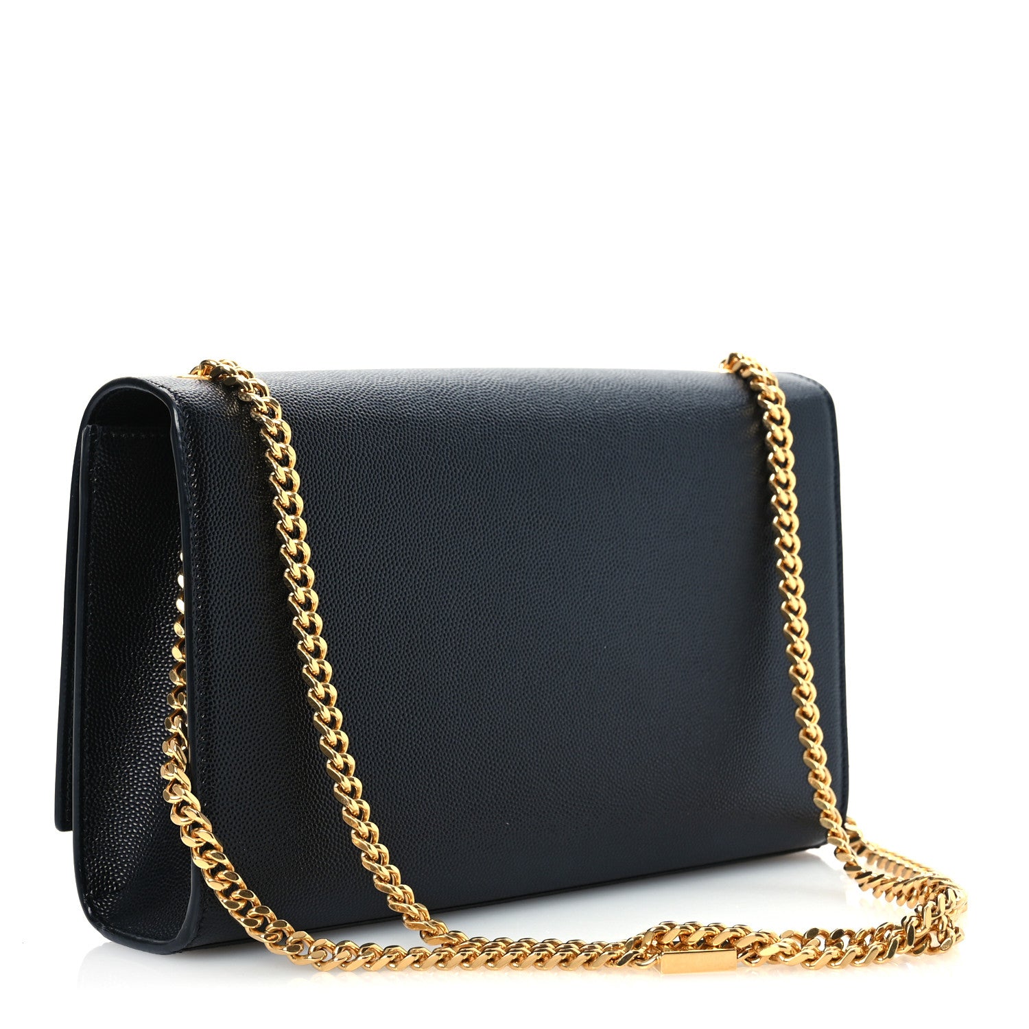 Saint Laurent Grain De Poudre Medium Classic Monogram Kate Satchel Black 3 of 11