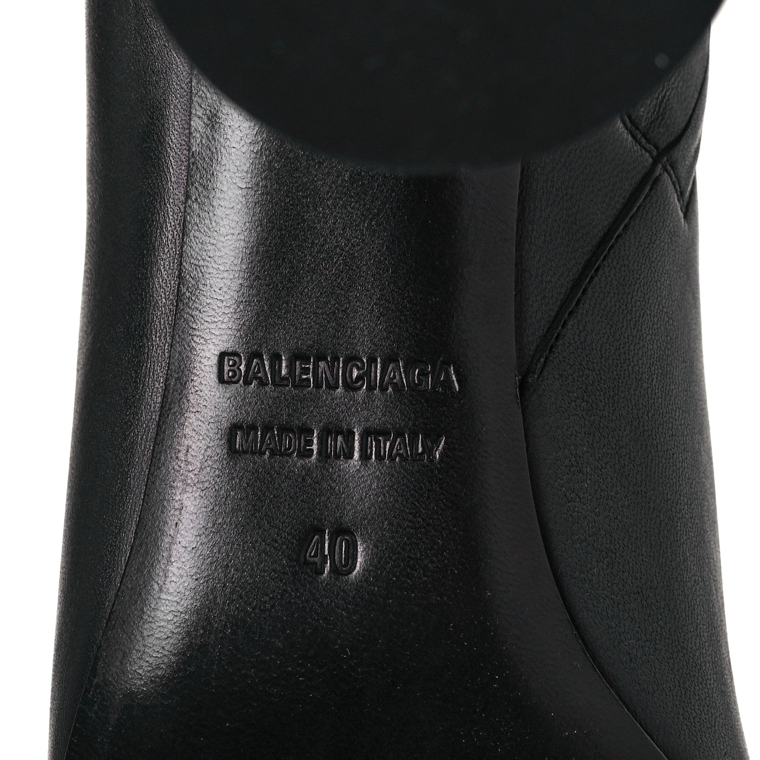 Balenciaga Shiny Sheepskin 20mm Oval Booties 40 Black 6 of 8
