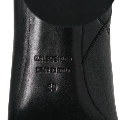 Balenciaga Shiny Sheepskin 20mm Oval Booties 40 Black 6 of 8