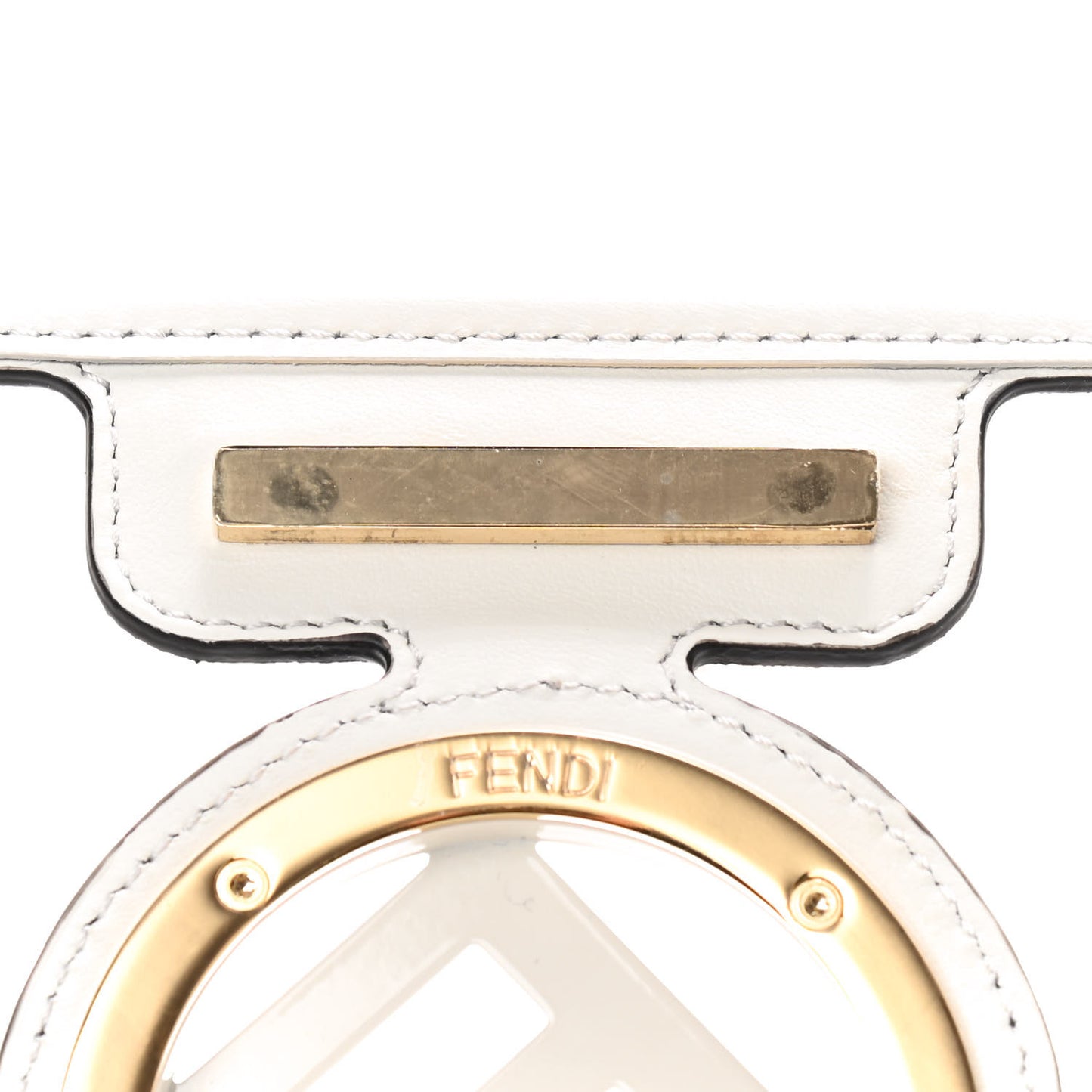 TPU FF Vitello Century F is Fendi Small Kan I Shoulder Bag White