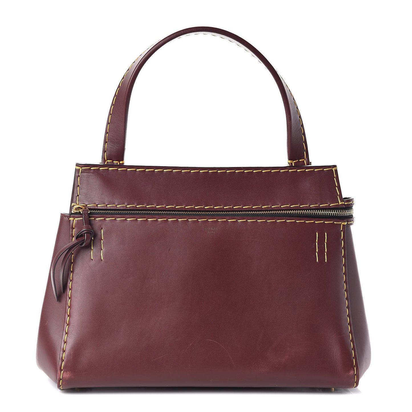 Smooth Calfskin Small Edge Shoulder Bag Burgundy