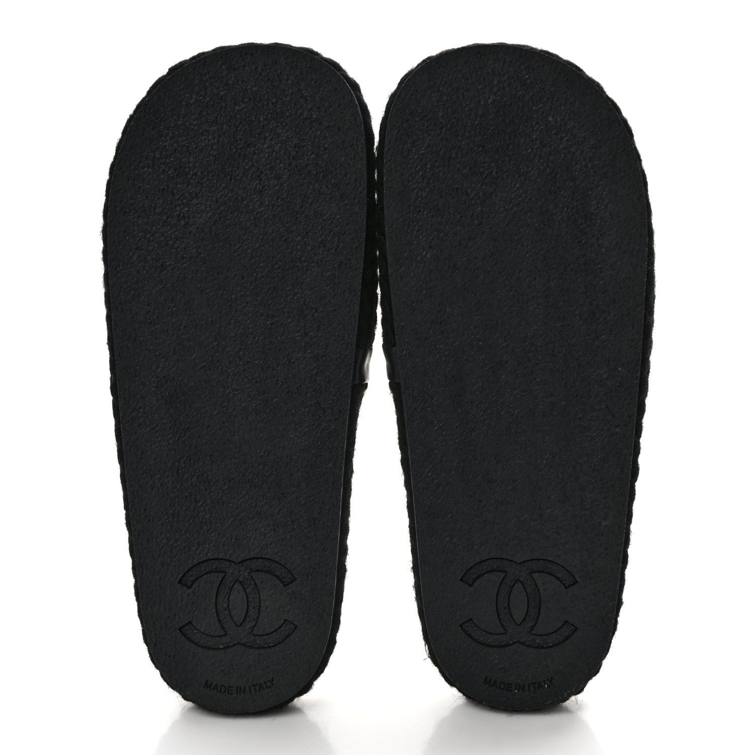 Chanel Braided Knit CC Mules 38 Black Gold 5 of 9