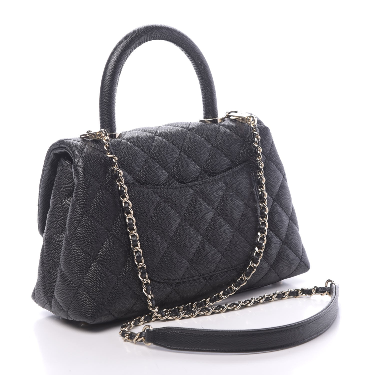 Chanel Caviar Quilted Mini Coco Handle Flap Black 4 of 12