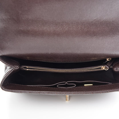 Chanel Caviar Quilted Small Coco Handle Flap Dark Brown 5 of 9