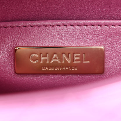 Chanel Mirror Calfskin Metallic Calfskin Quilted Hollywood Boulevard Flap With Coin Purse Light Purple 8 of 12