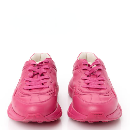 Gucci Calfskin Logo Womens Rhyton Sneakers 35 Box Pink 3 of 12