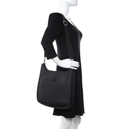 Hermes Taurillon Clemence Evelyne III GM Black 3 of 11