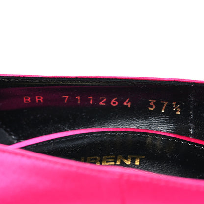 Saint Laurent Satin Instinct Pumps 37.5 Fuchsia 6 of 8
