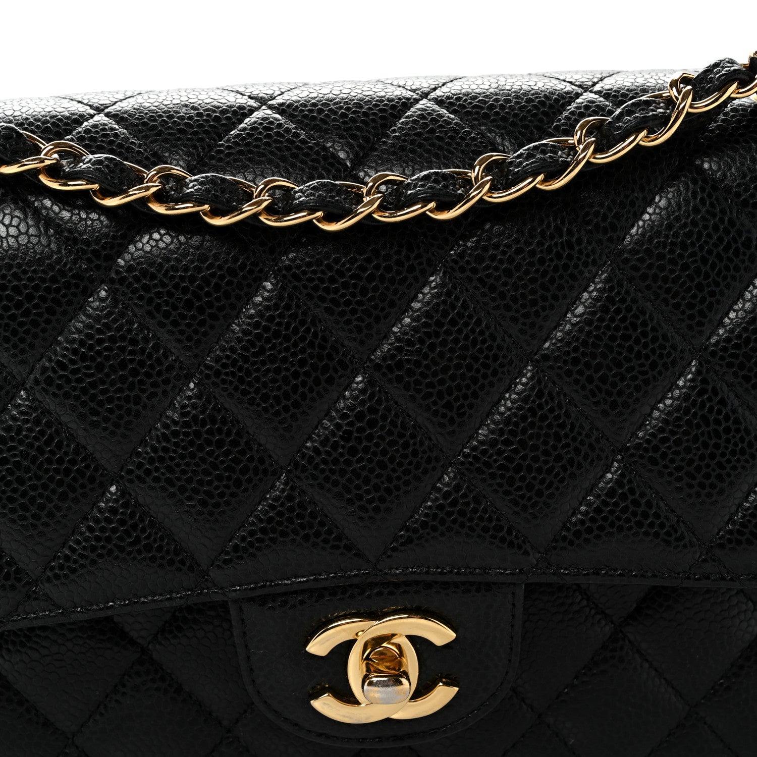 Chanel Caviar Quilted Medium Double Flap Black 8 of 10