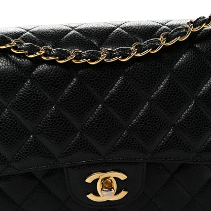 Chanel Caviar Quilted Medium Double Flap Black 8 of 10