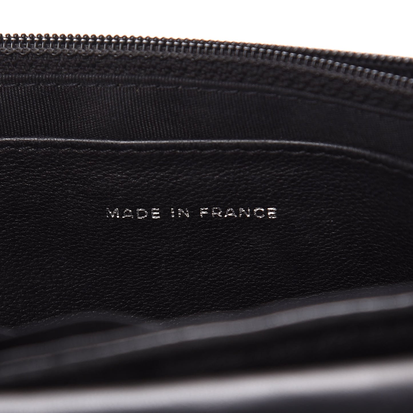 Lambskin Half Moon Wallet On Chain WOC Black