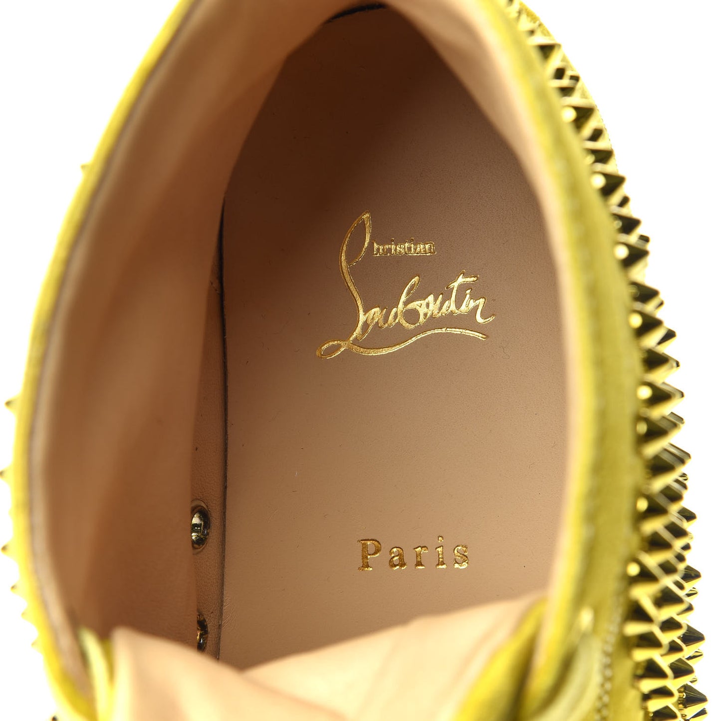 CHRISTIAN LOUBOUTIN Veau Velours Mens Louis Orlato Flat Spikes Sneakers 41.5 Cubiste