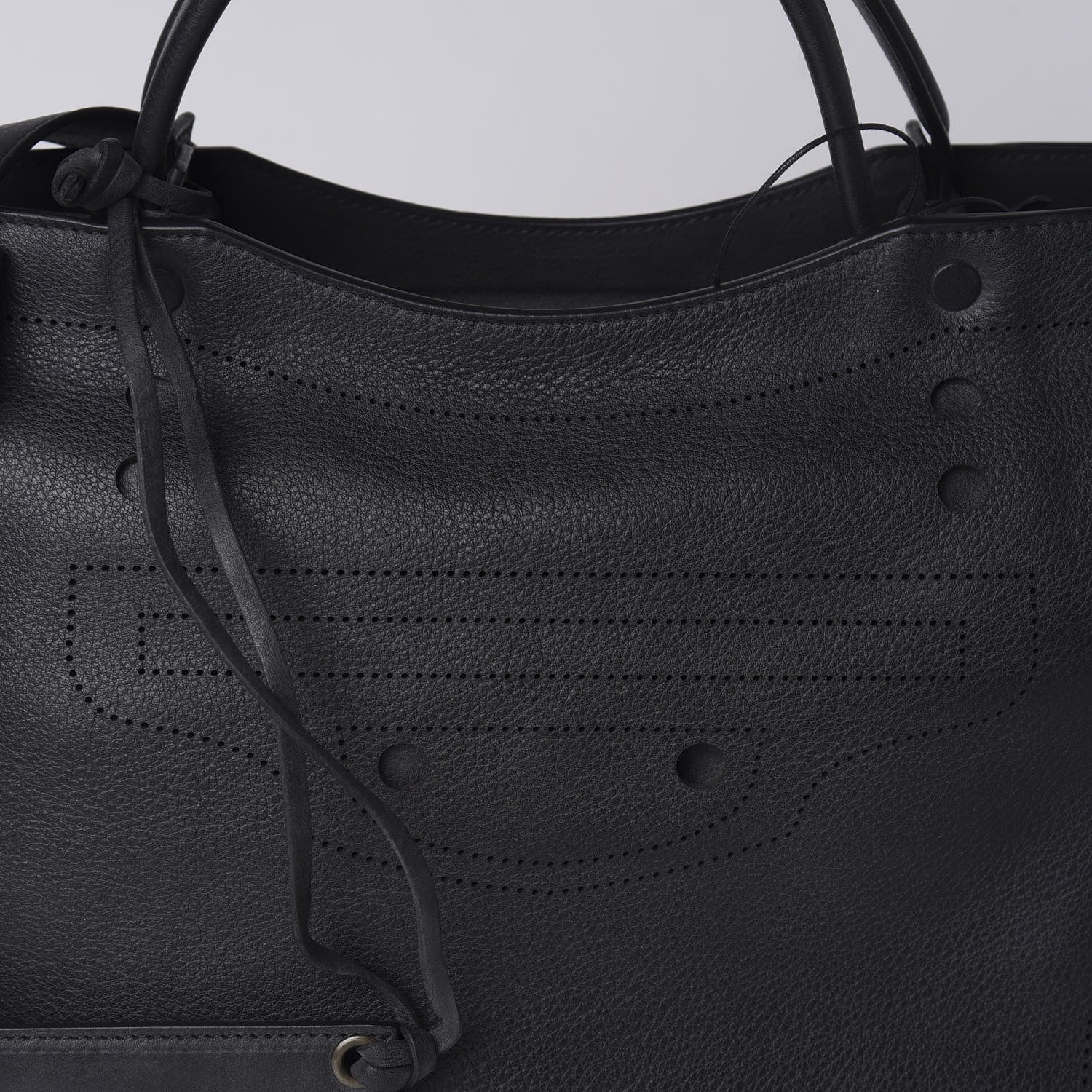 Balenciaga Veau Grana Perforated Blackout Hardware City Black 7 of 9
