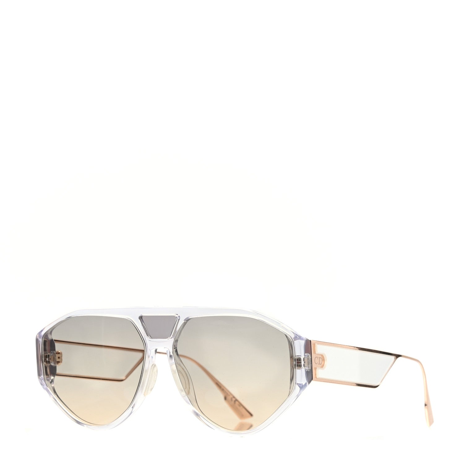 Christian Dior Clan 2 Aviator Sunglasses Gold 1 of 7