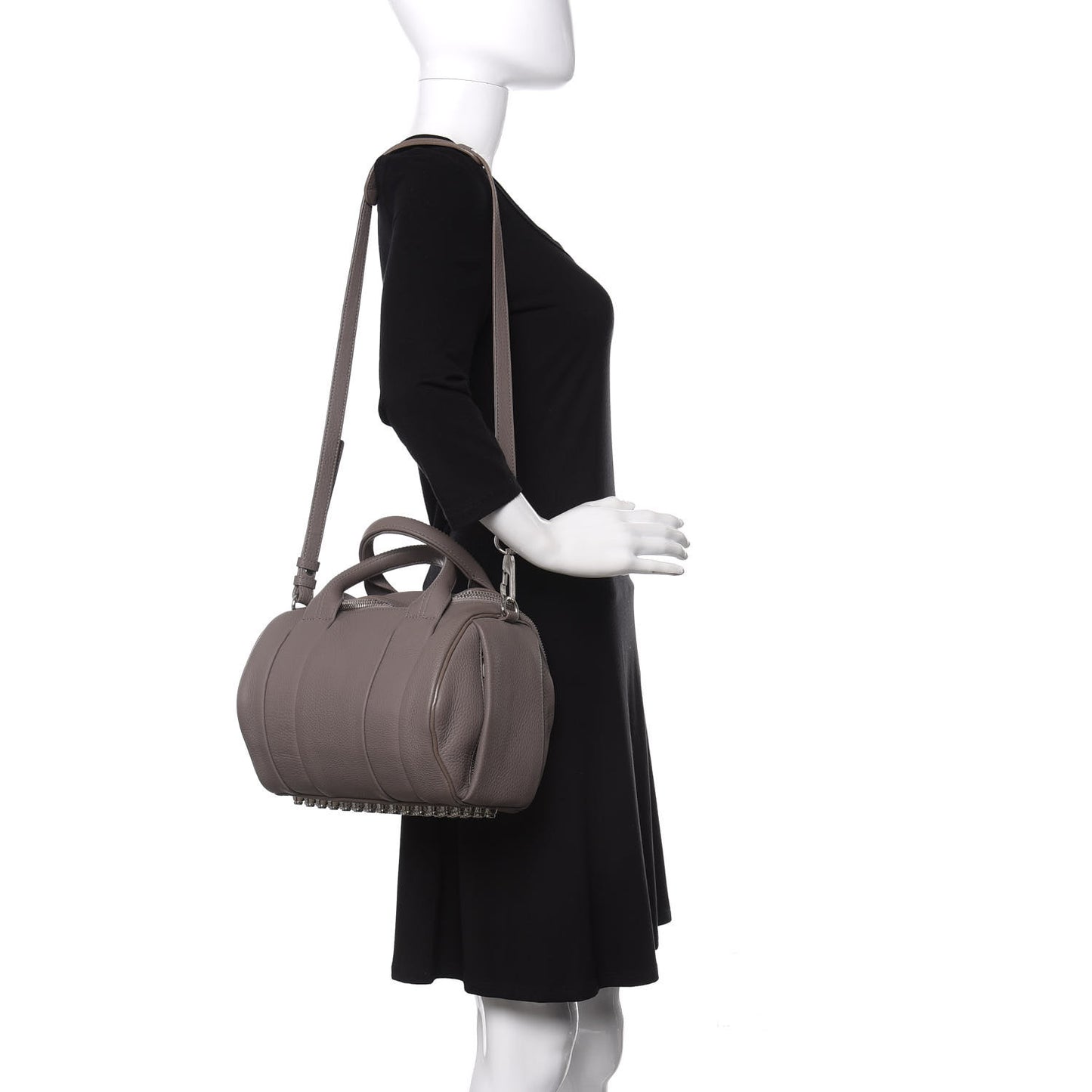Pebbled Lambskin Rockie Mink Silver Hardware