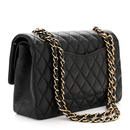 Chanel Lambskin Quilted Medium Double Flap Black 3 of 14