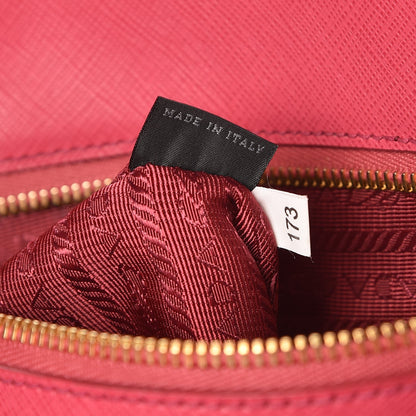 Prada Saffiano Large Top Handle Open Tote Peonia 8 of 14