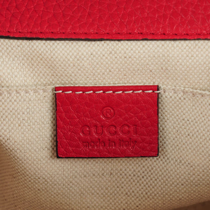 Gucci Calfskin Mini GG Marmont Top Handle Bag Vulcanic Red 7 of 7