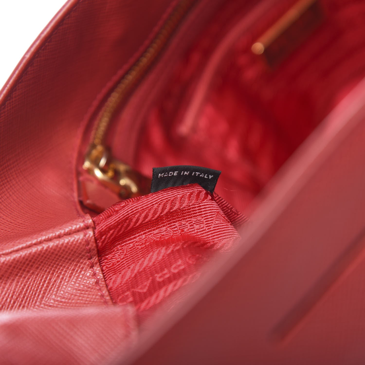 Prada Saffiano Lux Large Tote Fuoco 7 of 14