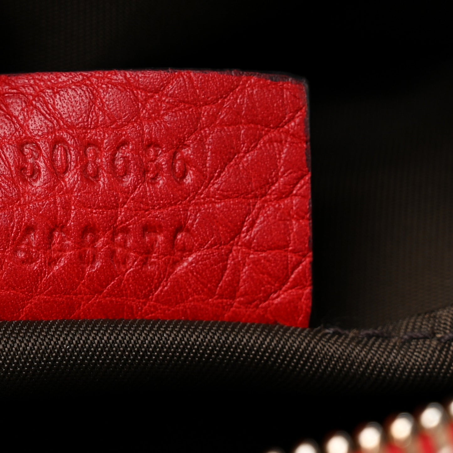 Pebbled Calfskin Medium Soho Cosmetic Case Red