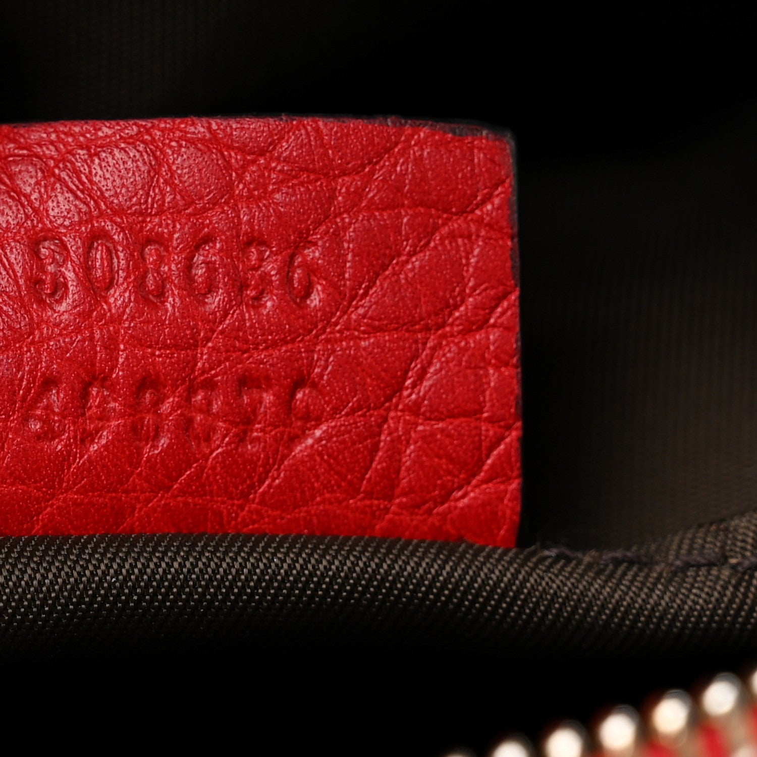 Gucci Pebbled Calfskin Medium Soho Cosmetic Case Red 7 of 7