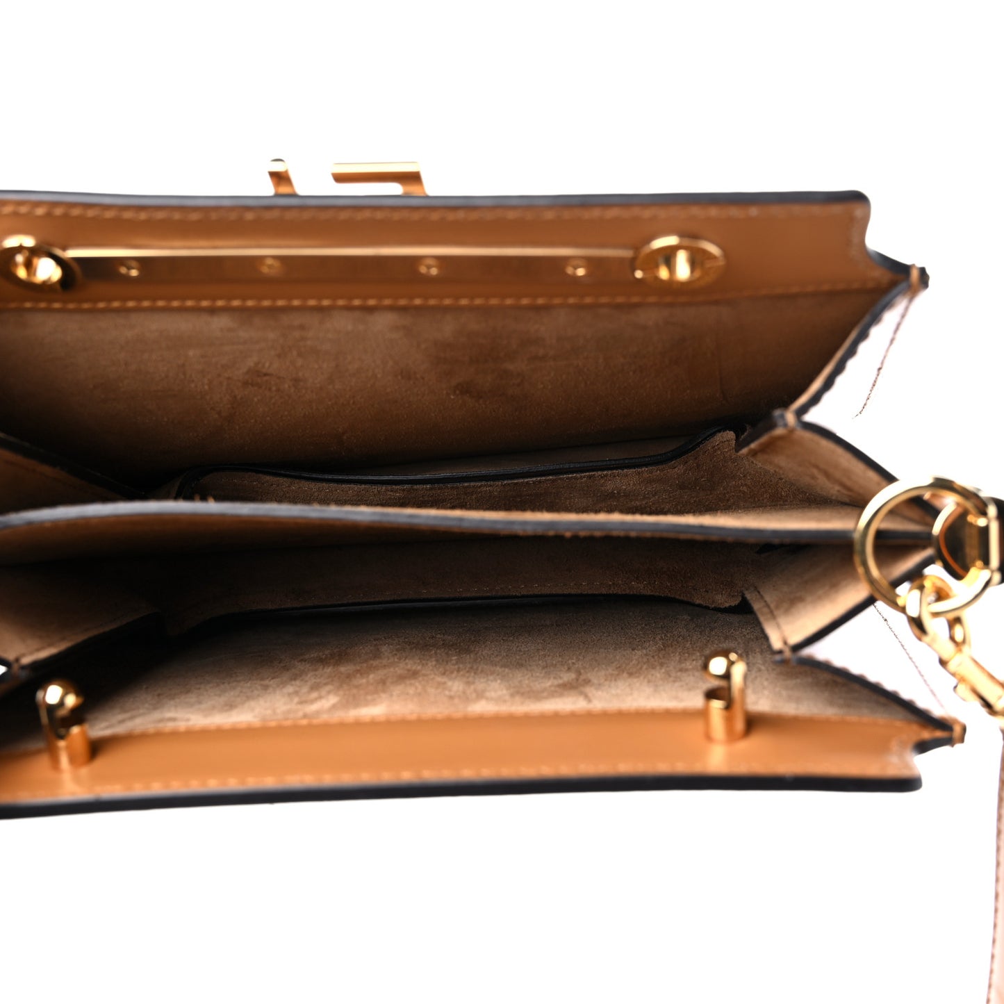 Vitello King Luxor Fendi Touch Shoulder Bag Caramello