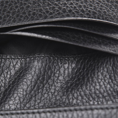 Gucci Pebbled Calfskin GG Marmont Card Case Black 7 of 9