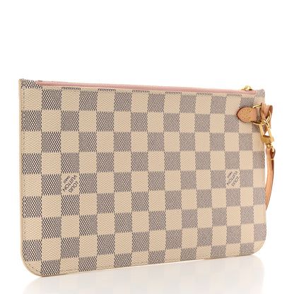 Louis Vuitton Damier Azur Neverfull MM GM Pochette Rose Ballerine 3 of 6