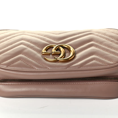 Gucci Calfskin Matelasse Small GG Marmont Chain Shoulder Bag Porcelain Rose 6 of 7