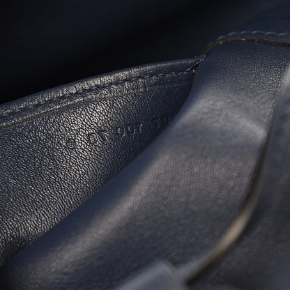 Hermes Volupto Calfskin Swift Sac Licol 17 Bleu Nuit Vert Bengale Cognac 6 of 6