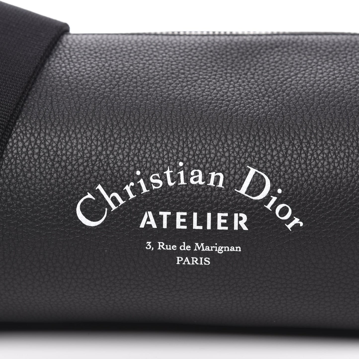 HOMME Grained Calfskin Mens Roller Pouch Black