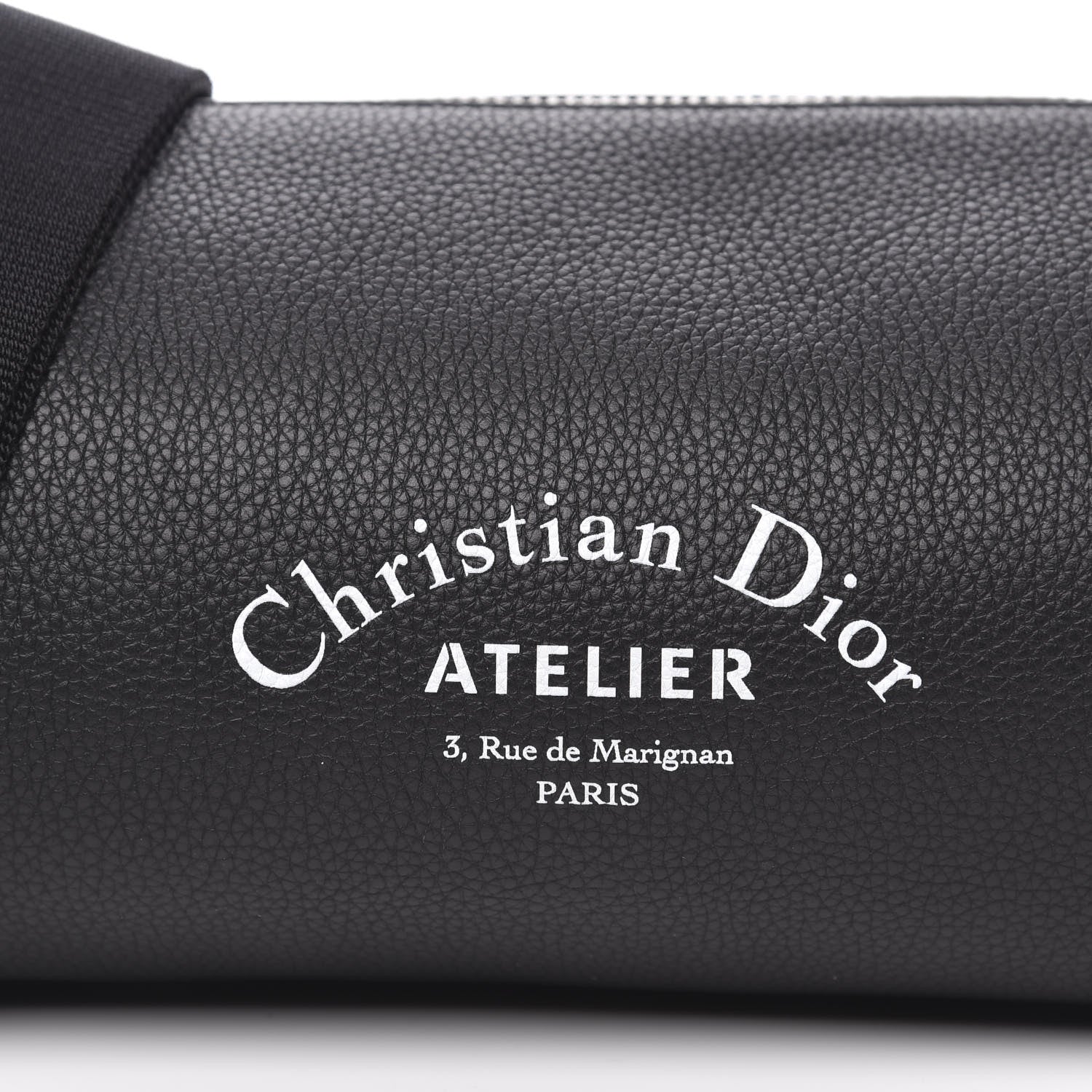Christian Dior HOMME Grained Calfskin Mens Roller Pouch Black 8 of 8