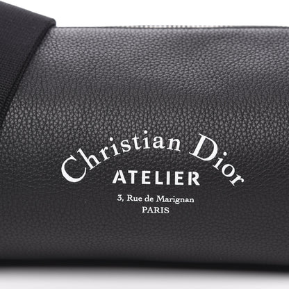 Christian Dior HOMME Grained Calfskin Mens Roller Pouch Black 8 of 8