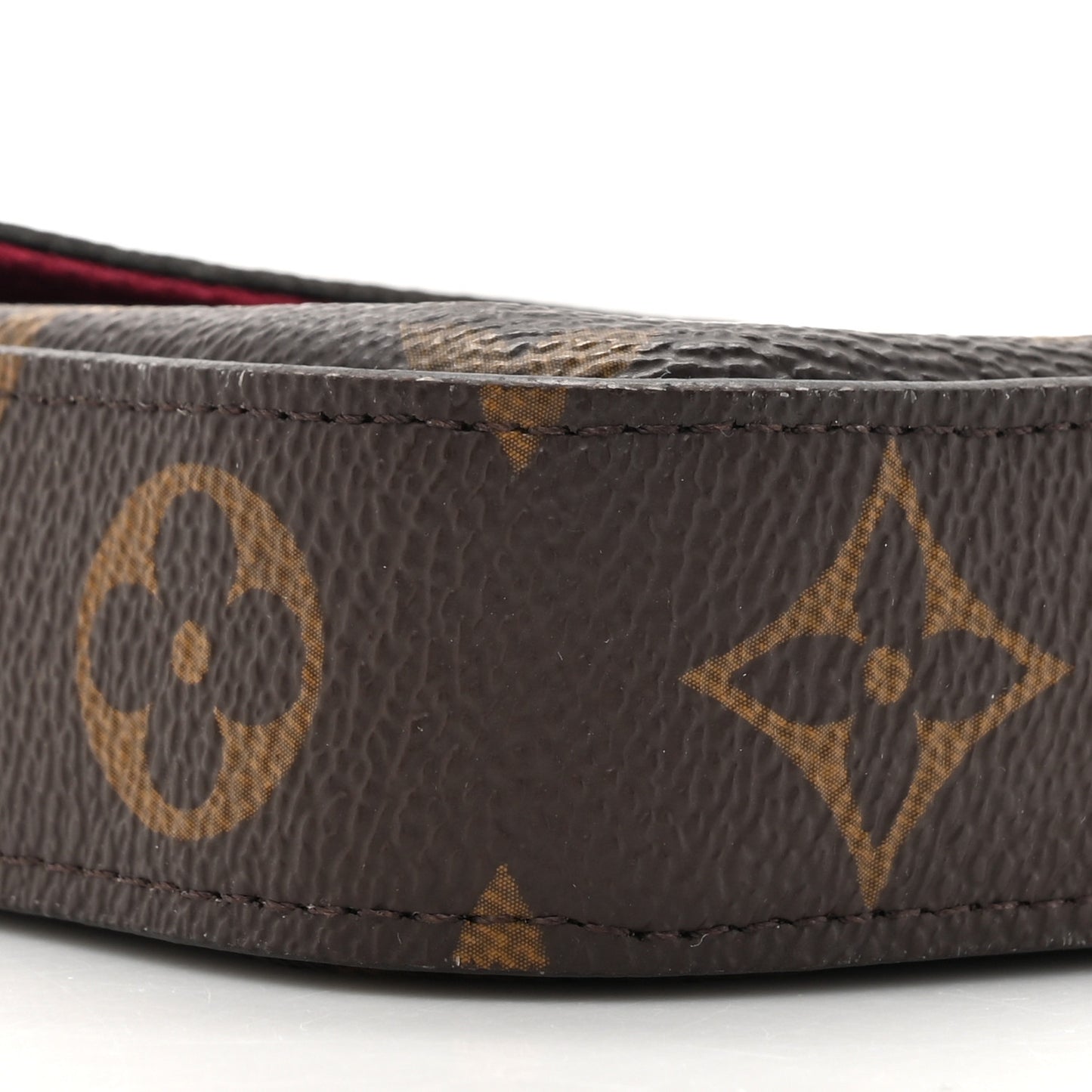 Monogram Pochette Felicie Chain Wallet Fuchsia