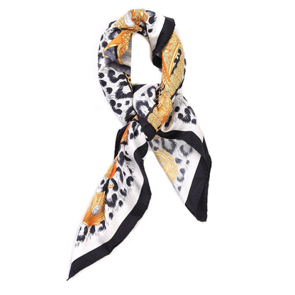 Hermes Silk Casques Et Plumets Scarf 90 Noir Blanc Vieil Or 3 of 6