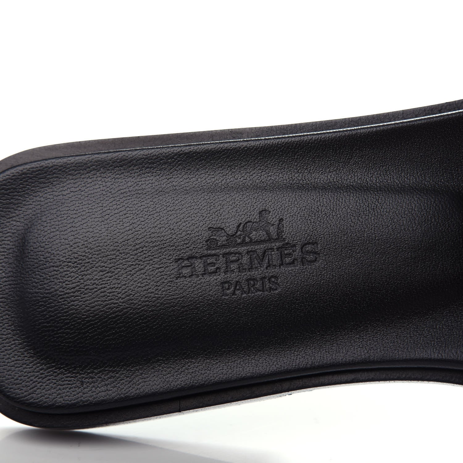 Hermes Calfskin Perforated Oran Sandals 36 Black 8 of 10