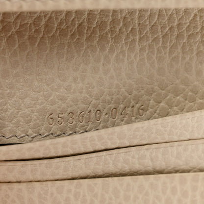 Gucci Dollar Calfskin GG Supreme Monogram GG Marmont Card Case Mystic White Beige Ebony 7 of 7