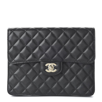Chanel Caviar Quilted Square Flap Clutch Black 1 of 11