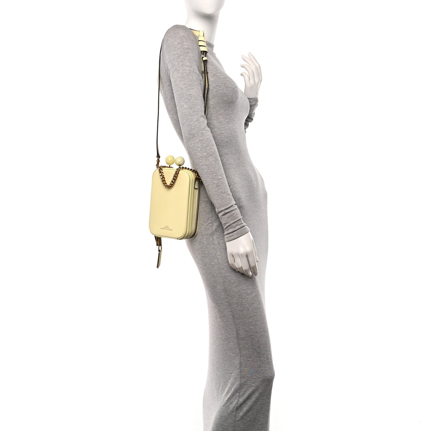 Marc Jacobs Smooth Calfskin The Vanity Crossbody Bag Yellow 2 of 10