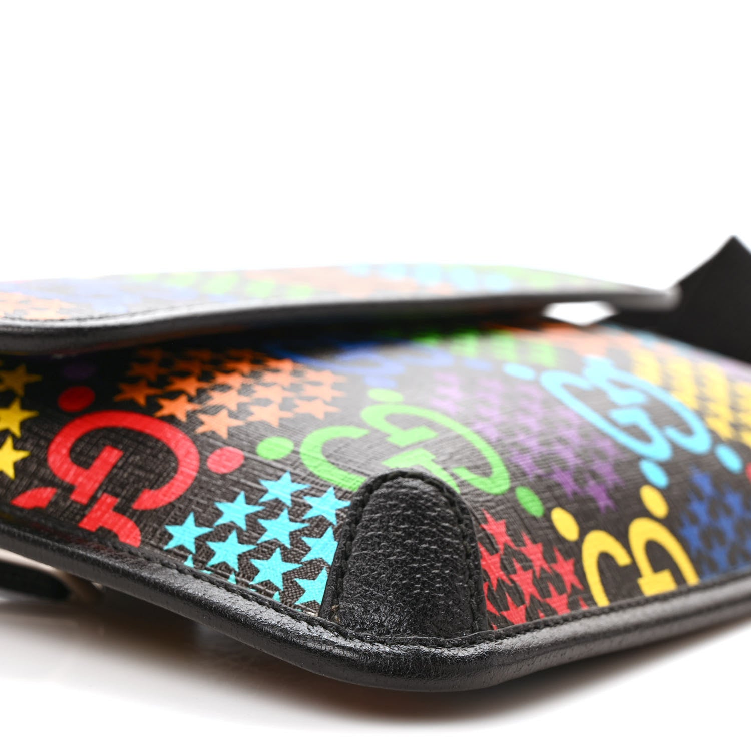 Gucci GG Supreme Monogram Psychedelic Slim Belt Bag Black 8 of 10