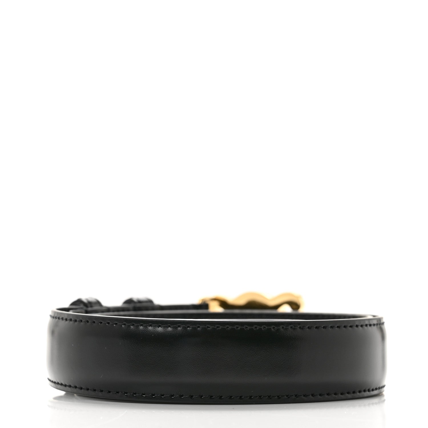 Celine Box Calfskin Medium 25mm Triomphe Belt Black 75 30 Black 2 of 8