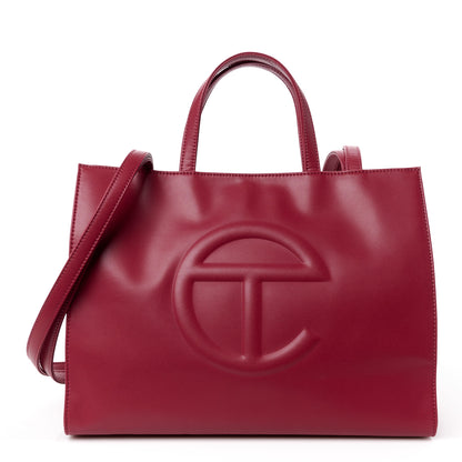 Telfar Vegan Leather Medium Shopping Bag Oxblood 1 of 10