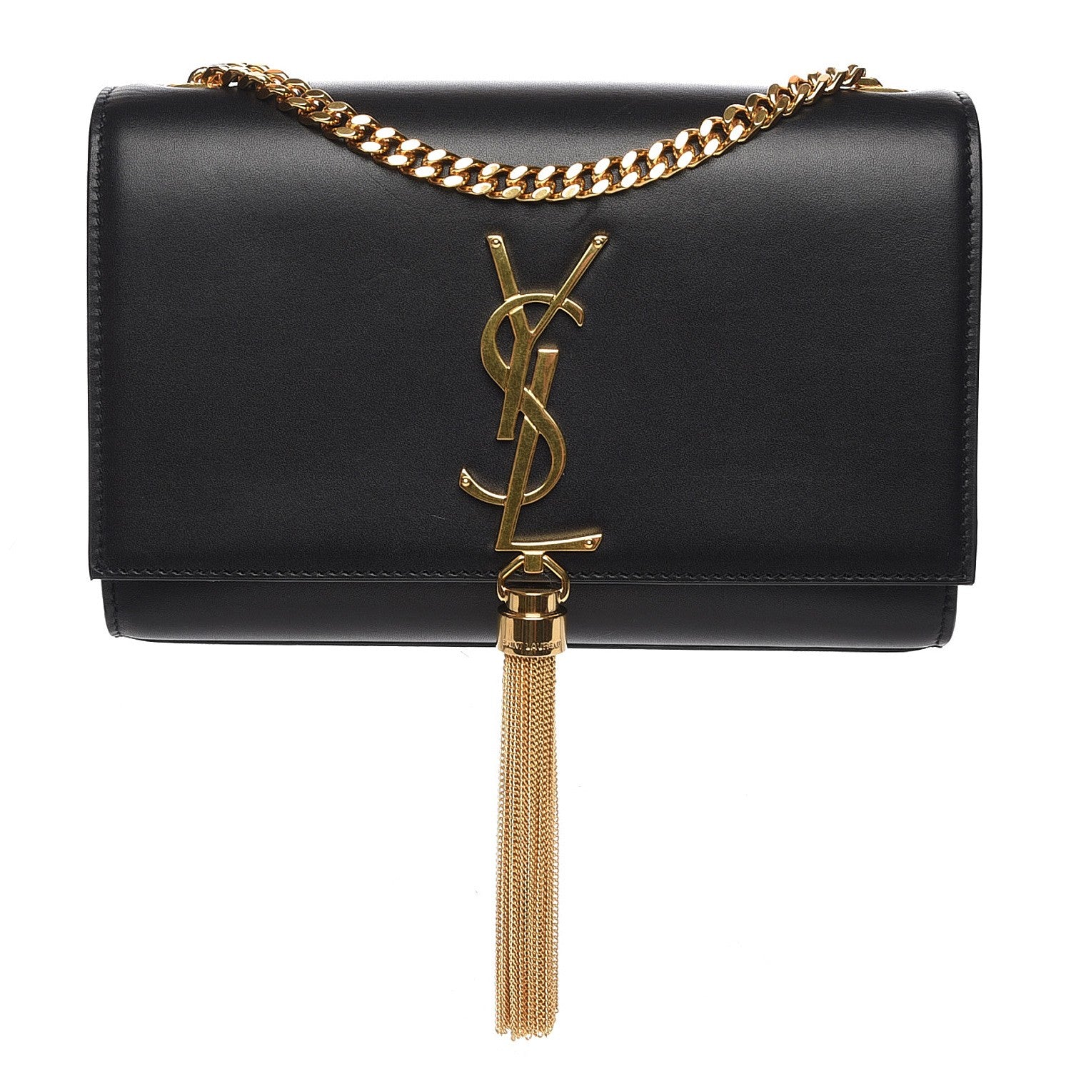 Saint Laurent Calfskin Monogram Medium Kate Tassel Satchel Black 1 of 6