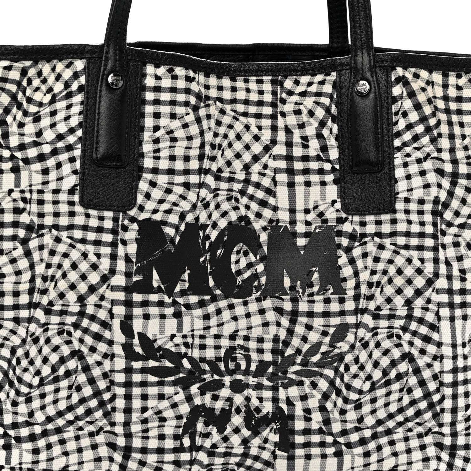 MCM Visetos Liz Reversible Shopper Tote Black 12 of 17