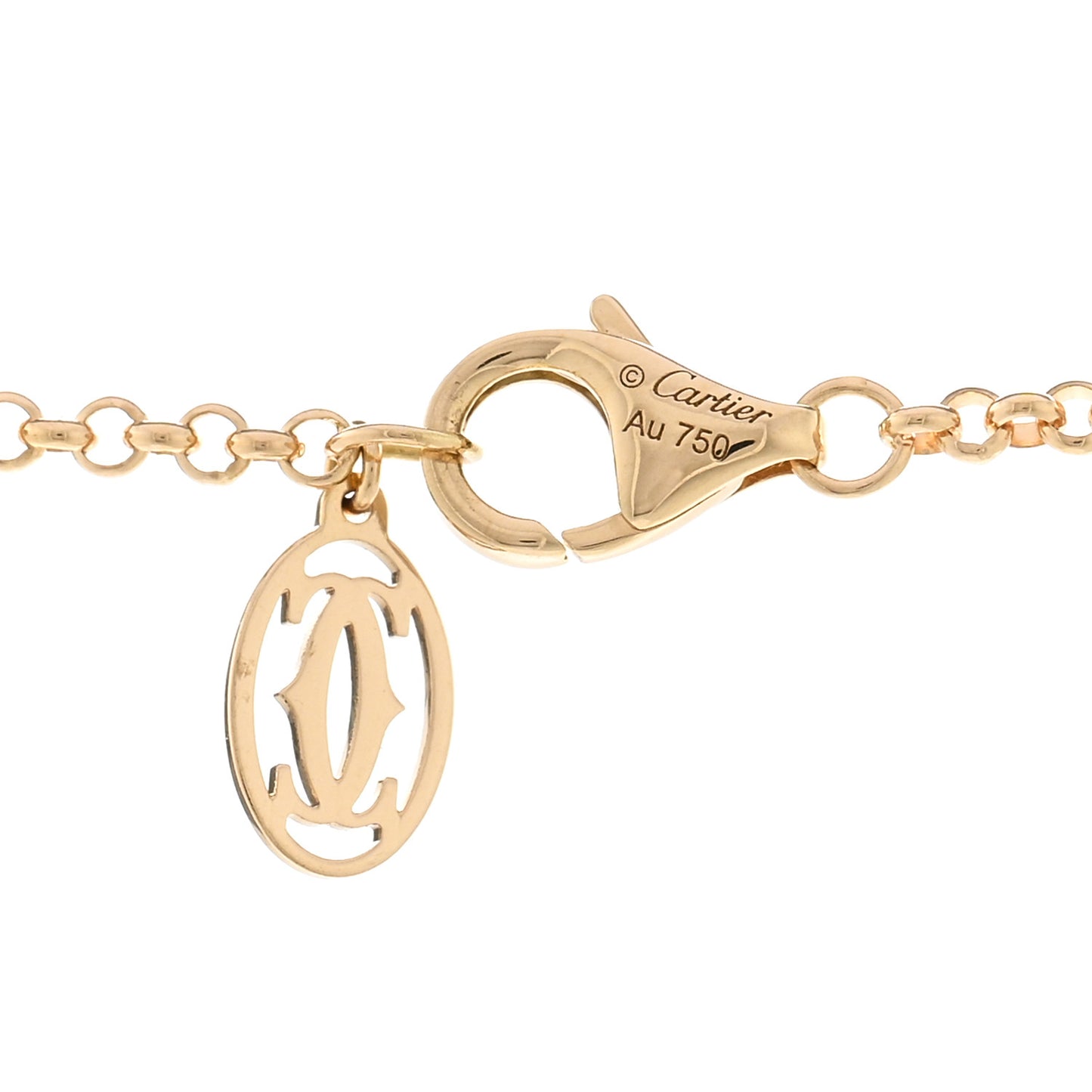 18K Yellow Gold Tsavorite Onyx Panthere De Cartier Pendant Necklace