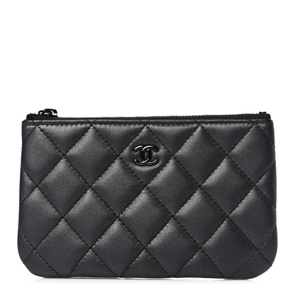 Chanel Pearly Lambskin Quilted Small Cosmetic Case So Black 1 of 8