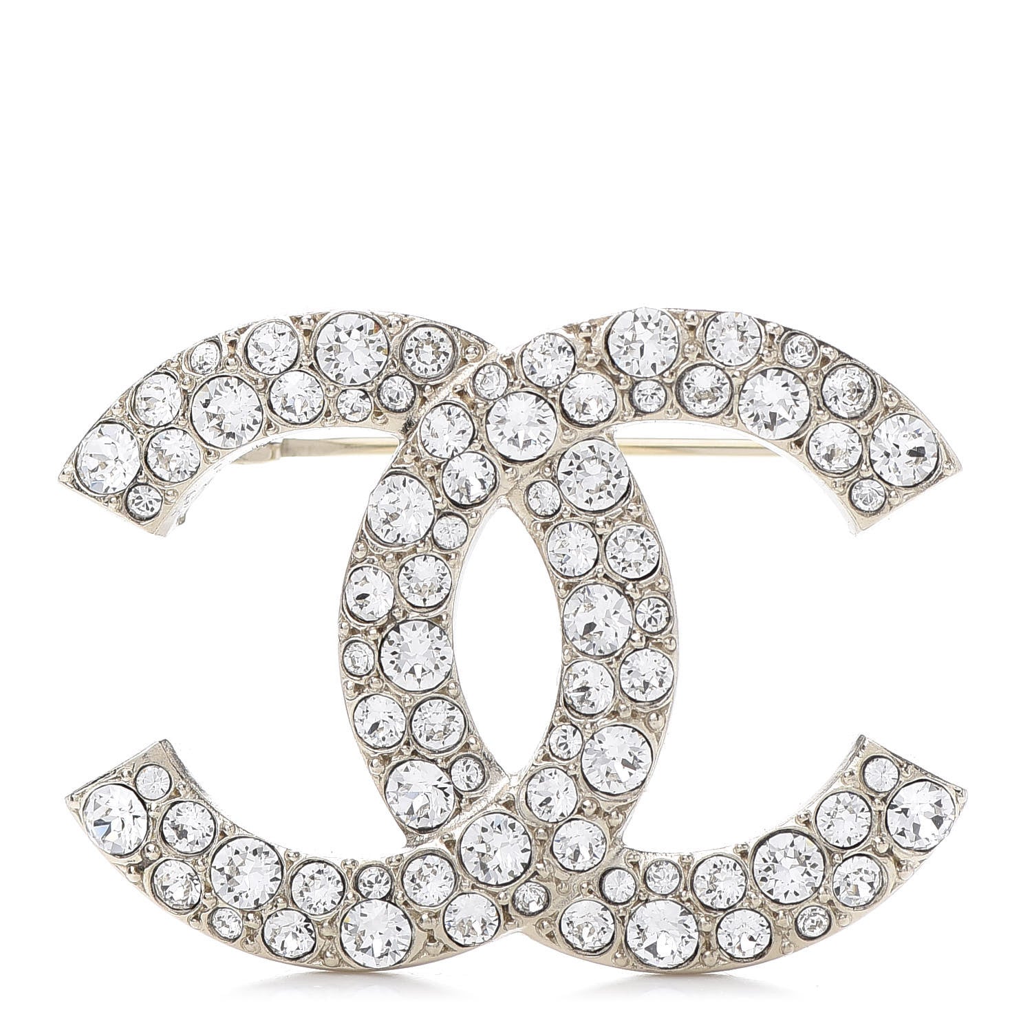 Chanel Crystal Palais Garnier CC Brooch Gold 1 of 5